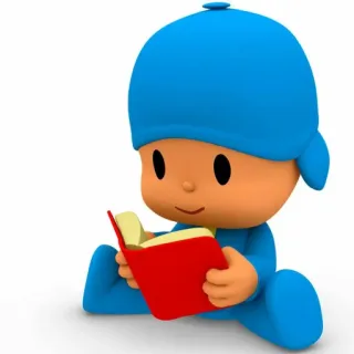 🙂 3ea0eedf Pocoyo Pocoyo, cartoni animati, leggere, libro telegram sticker