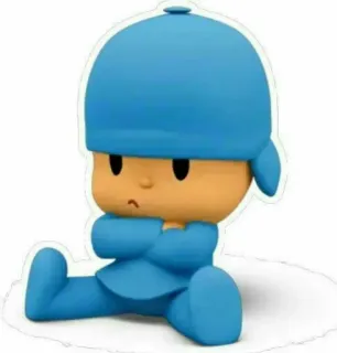 😒 89599845 Pocoyo pocoyo, cartone animato, blu, personaggio, animazione, bambini telegram sticker