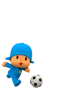 🕳 10e1e8b7 Pocoyo niños, dibujos animados, fútbol, fútbol, Pocoyó telegram sticker