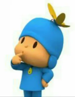 🕳 1afeae26 Pocoyo dibujos animados, niño, azul, pensando, serie de televisión telegram sticker