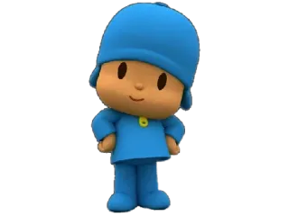🕳 3584fdd0 Pocoyo dibujos animados, niño, mono, azul, serie de televisión telegram sticker