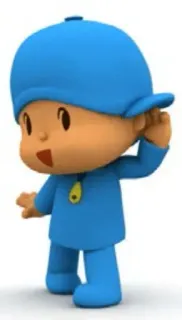 🕳 650332f3 Pocoyo Dibujo animado, Niño, Azul, Lindo, Personaje, Animado telegram sticker
