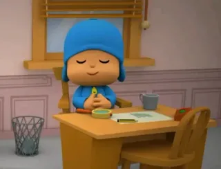 🕳 6beb36fe Pocoyo pocoyo, dibujos animados, dibujo, escritorio telegram sticker