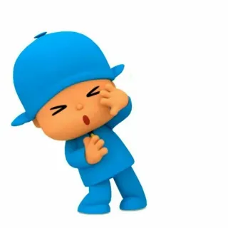 🕳 7d36f4a0 Pocoyo dibujo animado, niño, azul, personaje, animación telegram sticker
