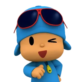 🕳 b7bf167d Pocoyo dibujos animados, personaje, animación, niños, niños telegram sticker