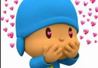 🕳 f9fbc955 Pocoyo Dibujos animados, Corazones, Amor, Lindo, Niños telegram sticker