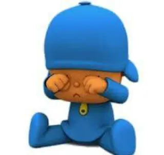 ☀️ 3480488a Pocoyo 卡通, 伤心, 哭泣, 难过 telegram sticker