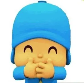 ☀️ 79c4433d Pocoyo 卡通, 可爱, 儿童, 角色, 蓝色 telegram sticker