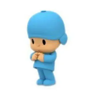 ☀️ 803ab98d Pocoyo 卡通, 儿童, 蓝色, 可爱 telegram sticker