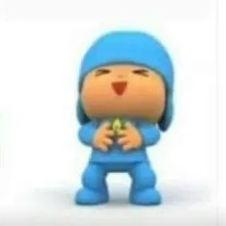 ☀️ c4f9e2bd Pocoyo 卡通, 动画, 儿童, 快乐, 蓝色 telegram sticker