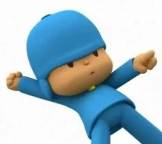 ☀️ c7f24c63 Pocoyo 卡通, 动画, 儿童, 电视节目, 蓝色 telegram sticker