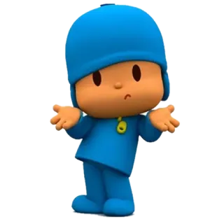 🤷‍♀️ a88f829b Pocoyo pocoyo, bajka, postać, dziecko, animowany telegram sticker