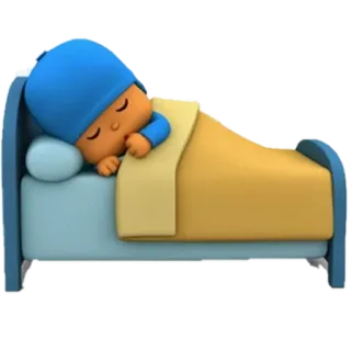 😴 b46c012f Pocoyo Kreskówka, Sen, Łóżko, Słodkie, Pocoyo telegram sticker