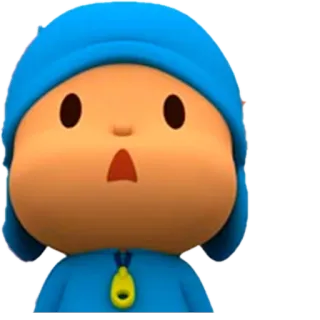 😦 e3b43f52 Pocoyo kreskówka, animacja, postać, Pocoyo, program dla dzieci telegram sticker