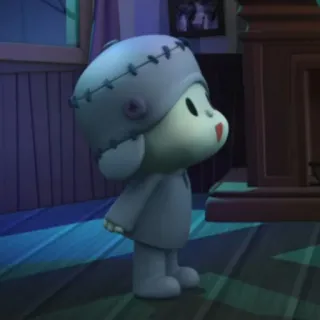 🎃 43a6f111 Kreskówka, Uroczy, Potwór, Halloween, Frankenstein telegram sticker