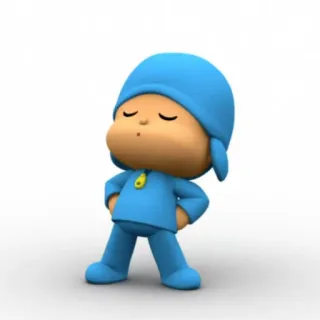 🎃 67e9a529 Pocoyo pocoyo, kreskówka, postać, niebieski, śpiący, słodki telegram sticker
