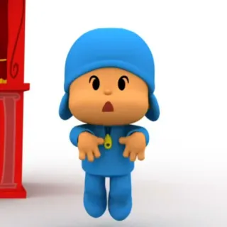 🎃 79afd8eb Pocoyo kreskówka, postać, Pocoyo, niebieski, serial TV telegram sticker