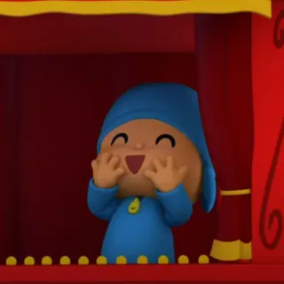 🎃 822d5dcd Pocoyo kreskówka, postać, szczęśliwy, dziecko telegram sticker