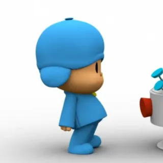 🎃 b5b563d6 Pocoyo Kreskówka, Postać, Pocoyo, Program dla dzieci, Niebieski telegram sticker