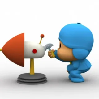 🎃 b7b71cbf Pocoyo Pocoyo, kreskówka, animacja, dziecko, kosmos, zabawka telegram sticker
