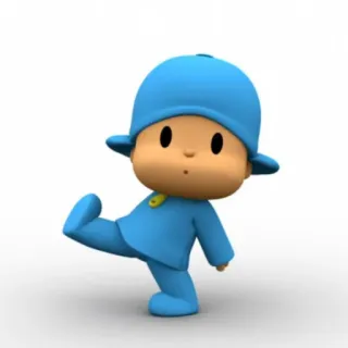 🎃 d9c870cb Pocoyo kreskówka, Pocoyo, niebieski, dziecko, animowany telegram sticker