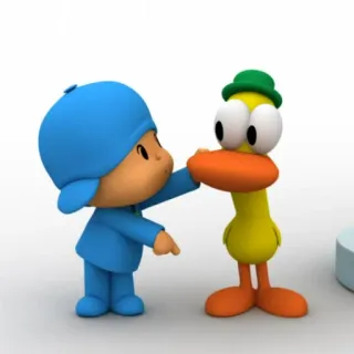 🎃 e0408c13 Pocoyo Pocoyo, kreskówka, kaczka, animacja, program dla dzieci telegram sticker