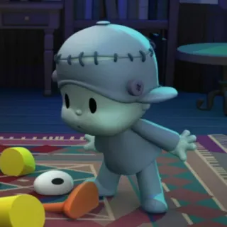 🎃 ed56279b Kreskówka, Postać, Potwór, Słodki, Lalka telegram sticker