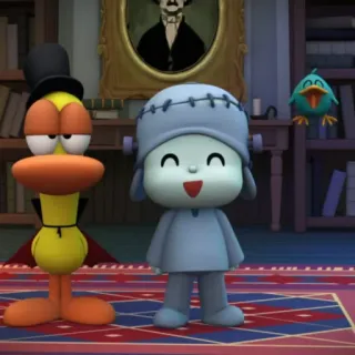 🎃 fd50db04 Kreskówka, Halloween, Potwór, Kaczka, Frankenstein, Strój telegram sticker