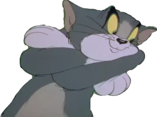 😉 8c6ed109 Tom Cat Tom and Jerry mèo, hoạt hình, tự mãn, khoanh tay telegram sticker