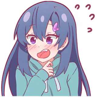 😨 03083c64 Anime, Cô gái, Hoạt hình, Dễ thương, Chibi, Biểu cảm, Kawaii telegram sticker