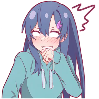 😳 2665782d Anime, Cô gái, Hoạt hình, Dễ thương, Sticker, Biểu cảm telegram sticker