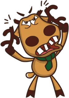 😡 2990f492 漫画, ヘラジカ, 動物, 可愛い, 面白い, ステッカー telegram sticker