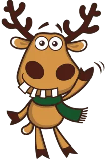 😊 a3015b71 トナカイ, 漫画, 動物, クリスマス, ホリデー, 可愛い telegram sticker