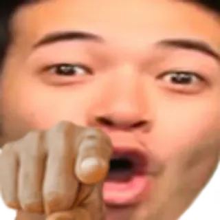 😮 b341be59 faccia, indicando, uomo, pogchamp, twitch, meme telegram sticker