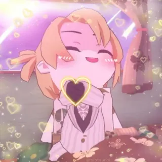 🥰 4709b909 mintsurai Anime, Dibujos animados, Kawaii, Lindo, Corazón, Personaje telegram sticker