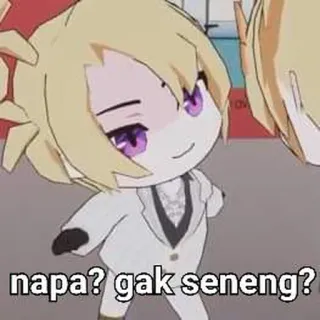👹 6fdeb0bb napa? gak seneng? Anime, Dibujos animados, Personaje, Chibi, Divertido telegram sticker