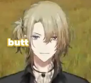🙊 9dbe33e8 butt Anime, Sticker, Meme, Divertido, Personaje telegram sticker