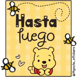 🍯 6e0a1d47 Winnie the Pooh Hasta luego 곰돌이 푸, 벌, Hasta luego, 안녕, 작별, 만화, 디즈니 telegram sticker