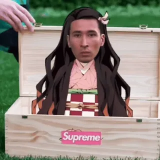 🤤 fb048109 Nezuko Kamado Demon Slayer Supreme 动漫, 卡通, Supreme, 恶搞, 搞笑 telegram sticker