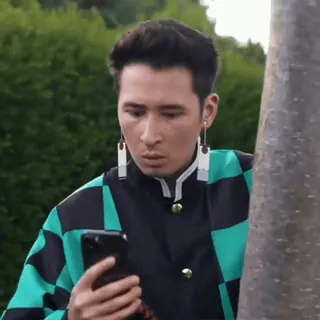 📸 fbd26542 Tanjiro Kamado Demon Slayer 鬼灭之刃, 炭治郎, 动漫, 漫画, cosplay, 服装 telegram sticker