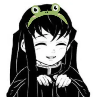 ☁️ 439c94ec Muichiro Tokito Demon Slayer anime, cute, manga, frog, tokito telegram sticker