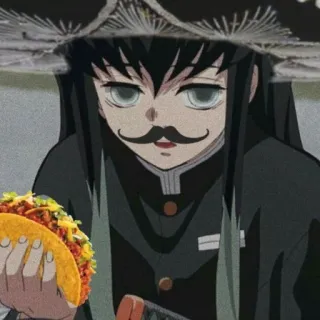 ☁️ 71b94a2e anime, manga, taco, mariachi, mustache telegram sticker