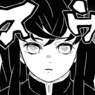 ☁️ 8e55bcb7 anime, manga, black and white, serious telegram sticker