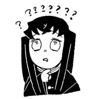 ☁️ e8ffee6a ???????? anime, question, confusion, cute telegram sticker