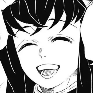 ☁️ eae8b8ea Muichiro Tokito Demon Slayer anime, manga, happy, smiling, hashira telegram sticker