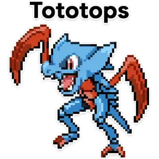 😹 20d51fdd Tototops покемон, тототопс, монстр, игра, существо, пиксель арт telegram sticker