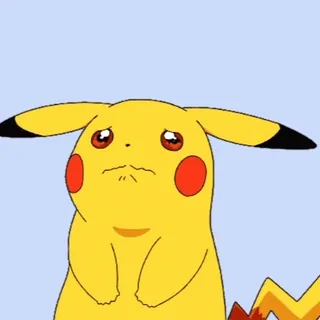 👉 ff9fc772 Pikachu Pokemon sad, cartoon, anime, pokemon, pikachu telegram sticker