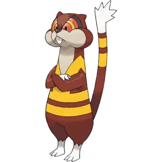 🐉 6830aa73 Watchog Pokemon покемон, watchog, мультфильм, животное, видеоигра, млекопитающее telegram sticker