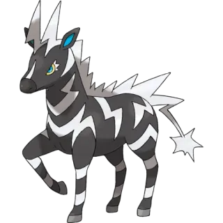 🐉 7f2cd594 Zebstrika Pokemon зебра, покемон, электрический, животное, видеоигра, существо, фэнтези telegram sticker