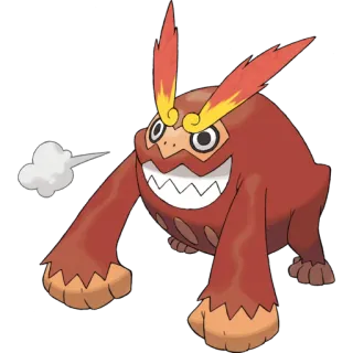 🐉 b4812348 Darmanitan Pokemon покемон, Дарманитaн, огонь, игра, мультфильм telegram sticker